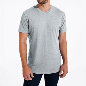 Swet Tailor Classic Pima cotton modal blend stretch Gray V-Neck Men's T-Shirt